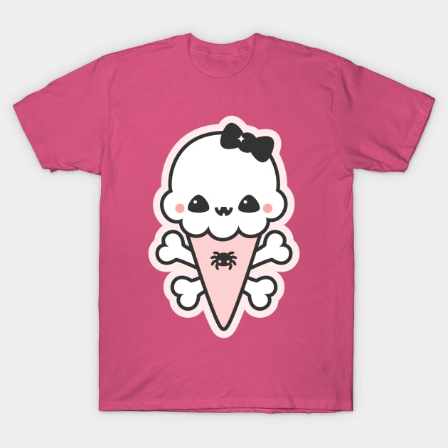 Creepy Cute Ice Cream Cone T-Shirt by sugarhai